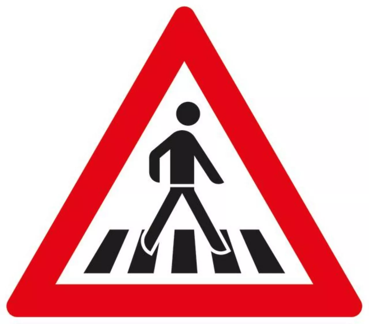 Verkehrszeichen 101-21 Fußgängerüberweg, Aufstellung links - SL 900 2 mm RA2