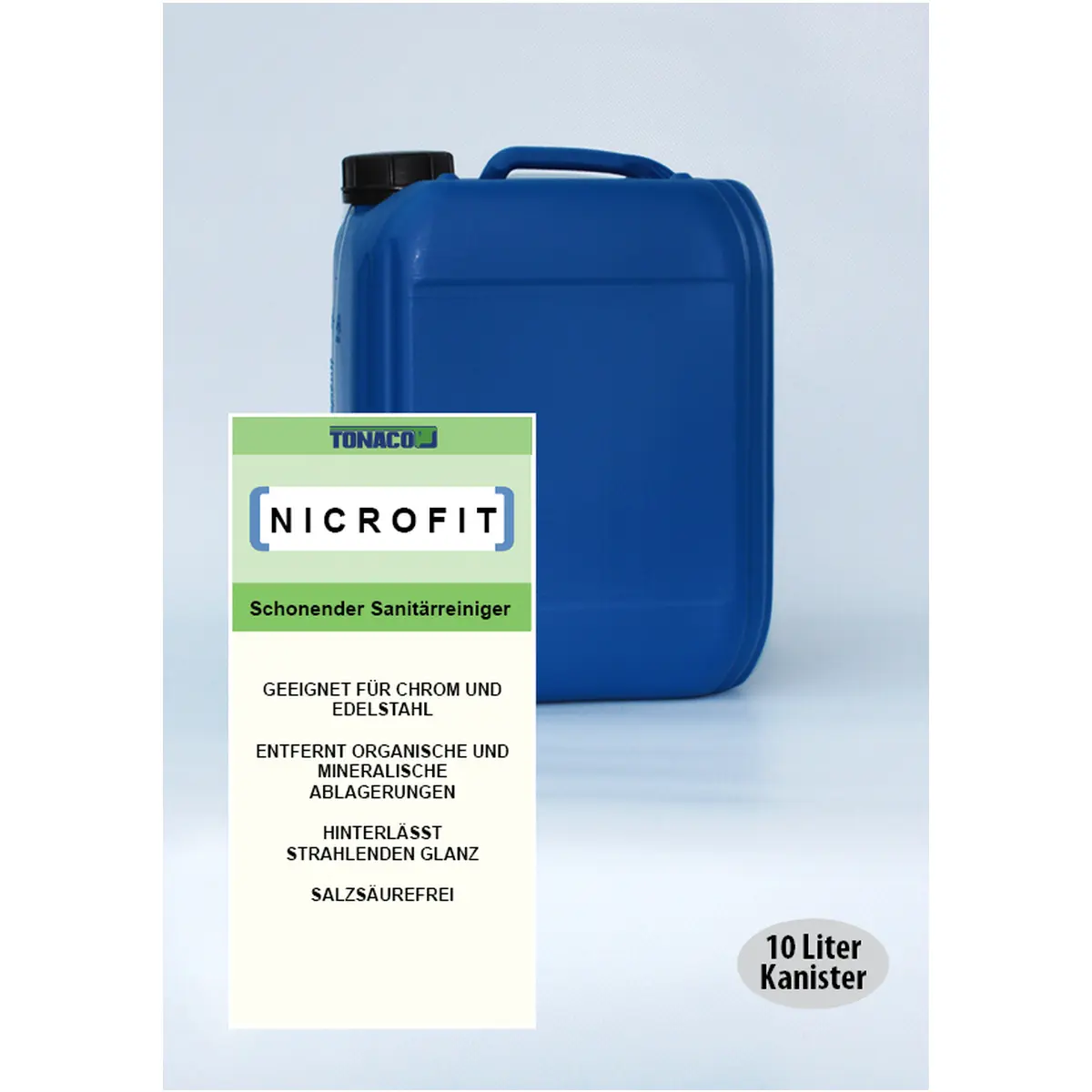 NICROFIT Entkalker Chromarmaturen saurer Reiniger, hochkonzentriert, 10L