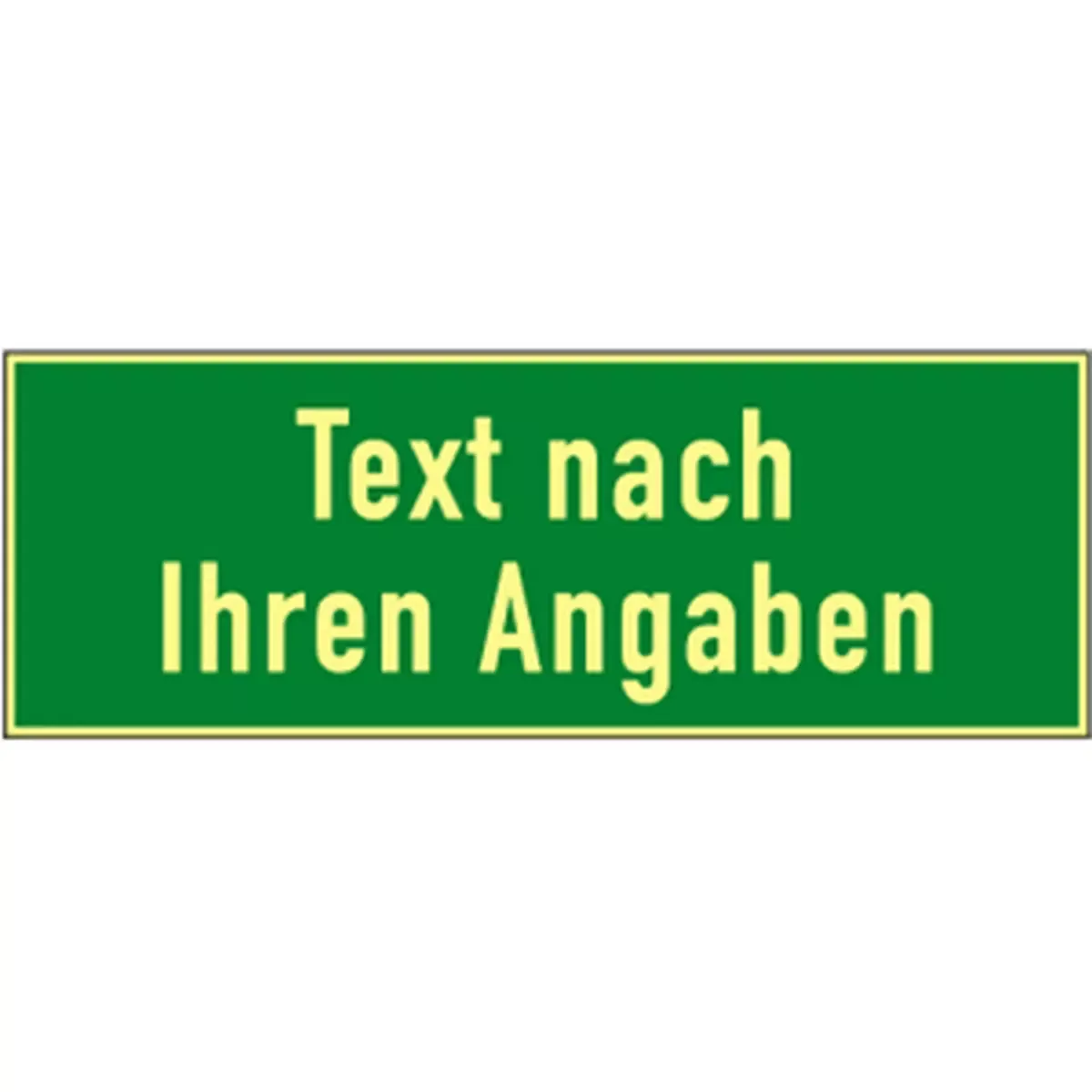 Rettungszeichen-Text u./o. Symbol nach Angabe,Kunstst.,nachl.,160-mcd, 297x105 mm