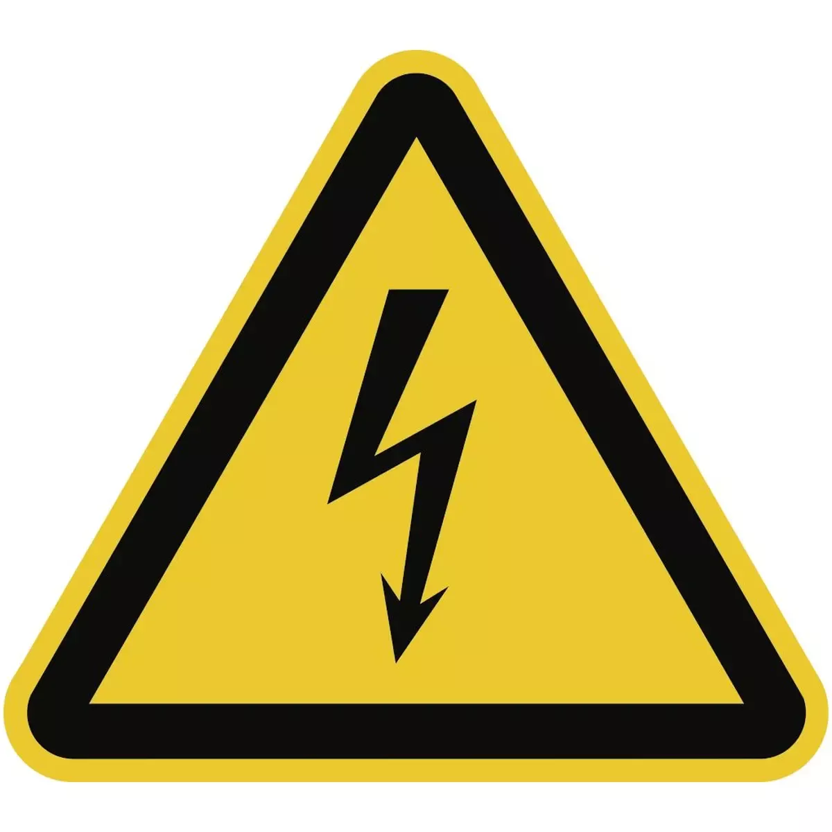 Warnung vor elektrischer Spannung ISO 7010, Folie, 200 mm SL