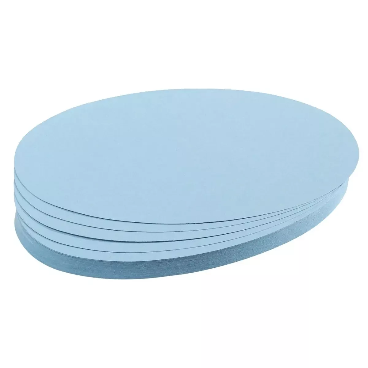 Moderationskarte - Oval, 190 x 110 mm, hellblau, 500 Stück