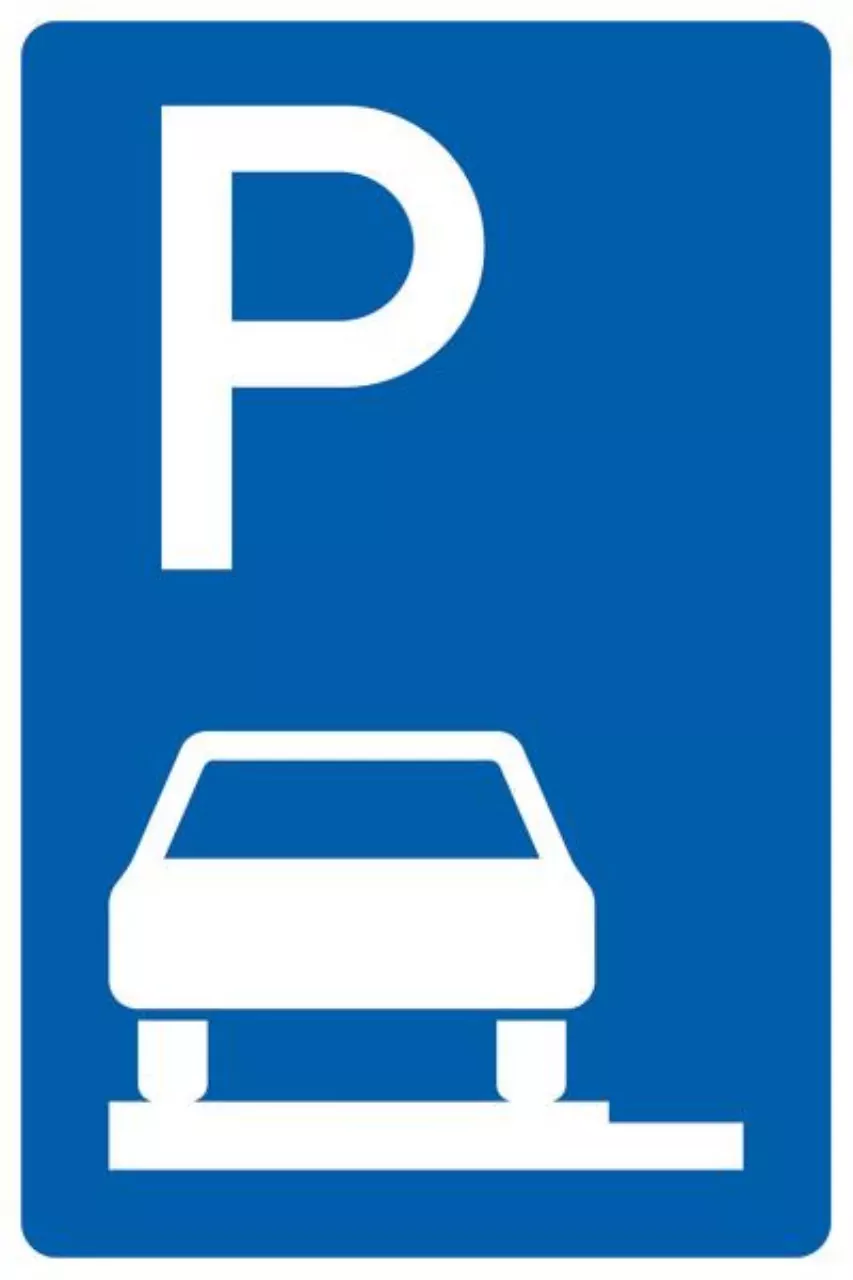 Verkehrszeichen 315-60 Parken auf Gehwegen ganz in Fahrtrichtung links - 630x420 2 mm RA2