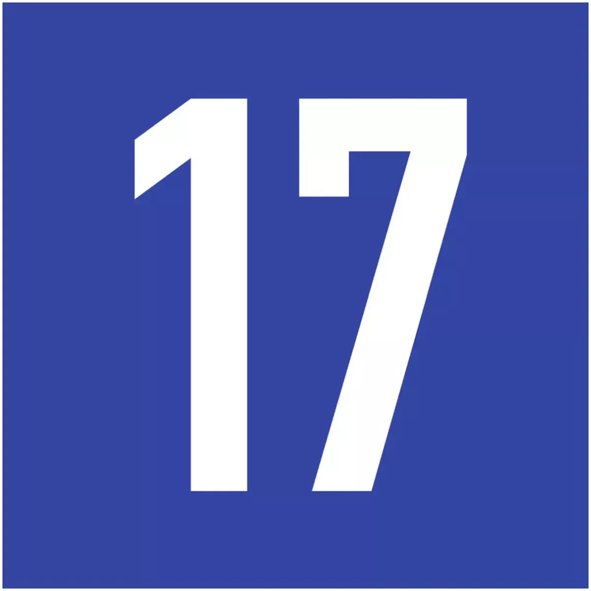 Hausnummer für Straßennamenschild, RA1, Höhe 60 mm, einseitig
