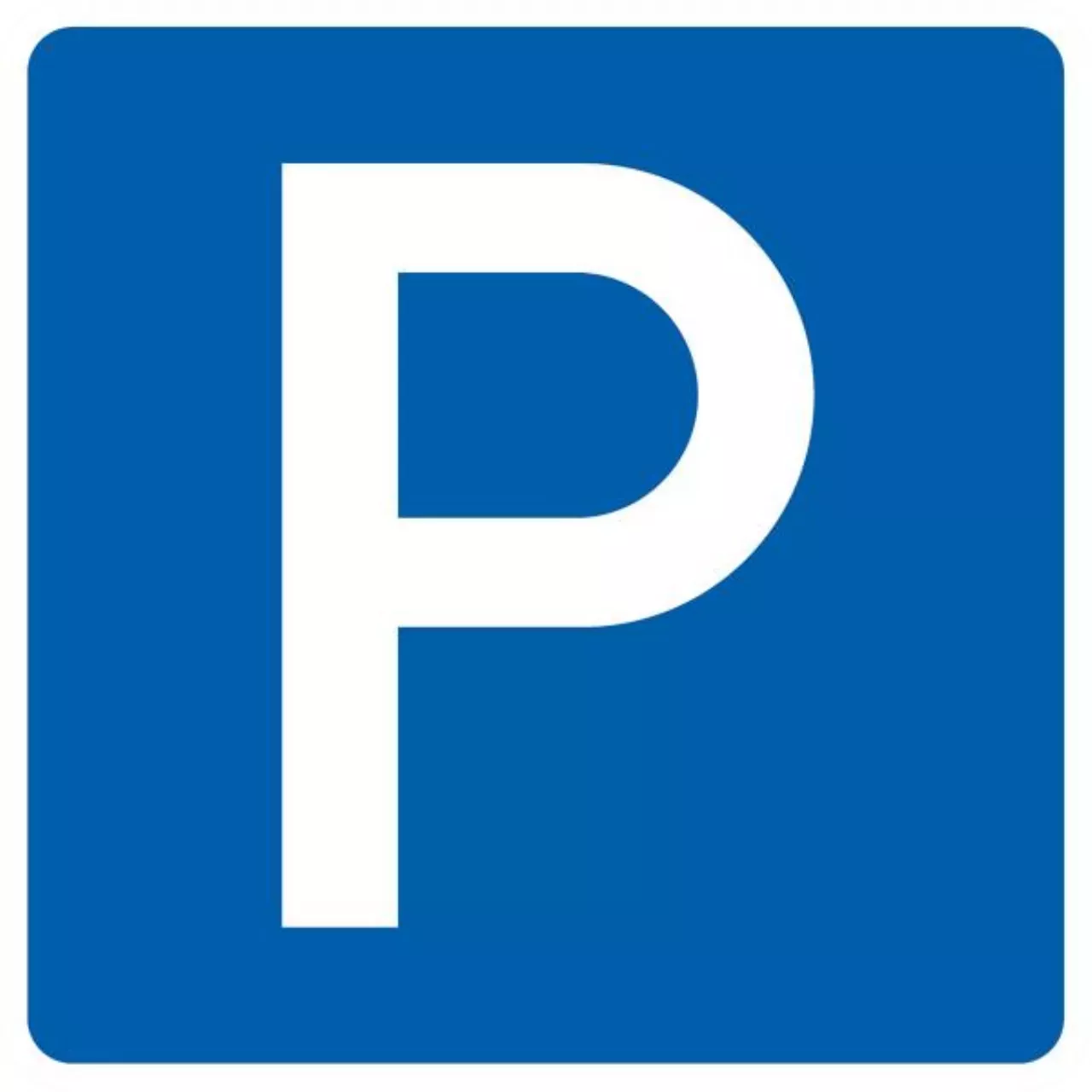 Verkehrszeichen 314 Parken - 600x600 2 mm RA2