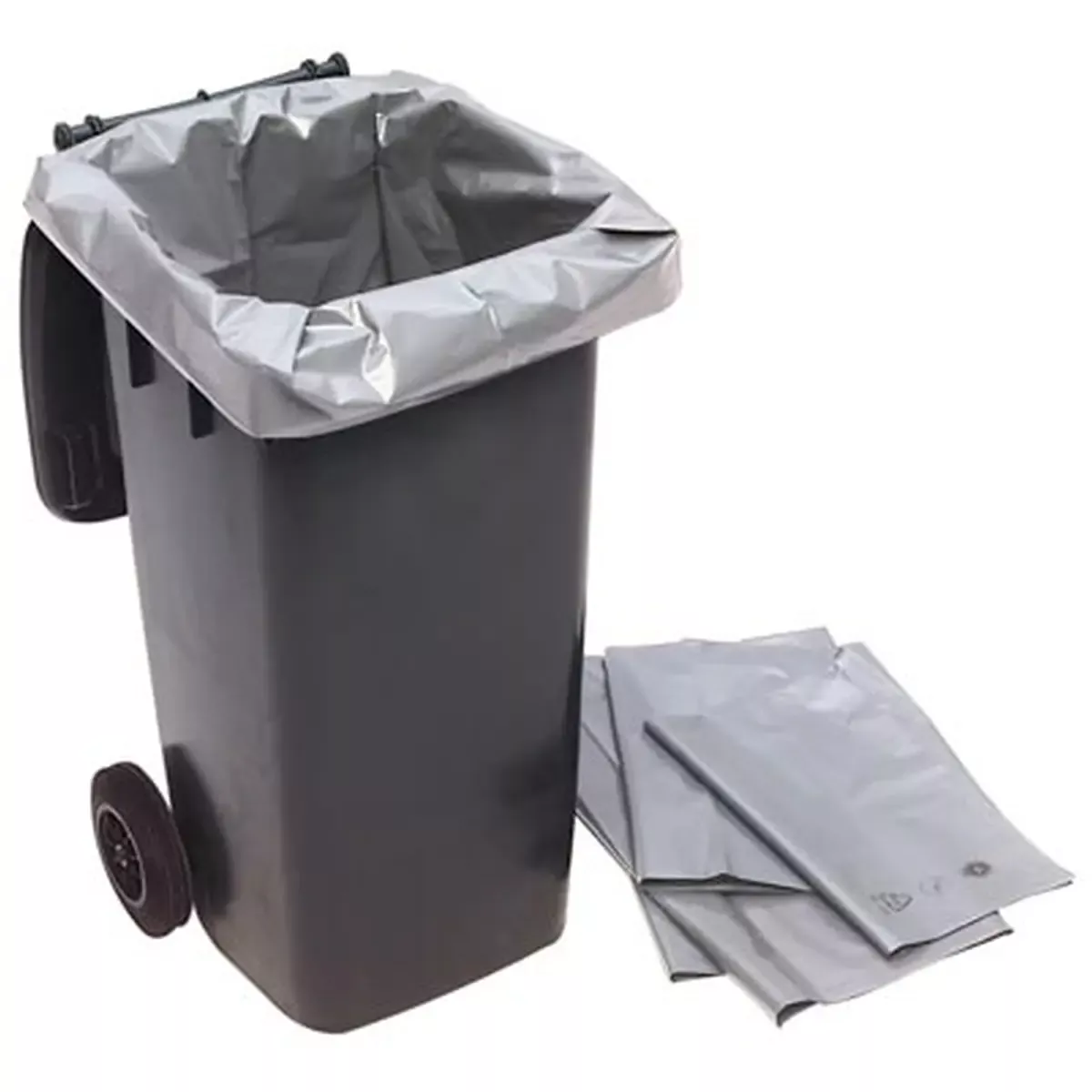 Müllsäcke für 240 l Müllgroßbehälter, 650/550x1350x0,10 mm, VE 100 Stück