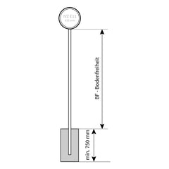 Rohrrahmen Ronde für Schildmaß: ø 420 mm IVZ E11