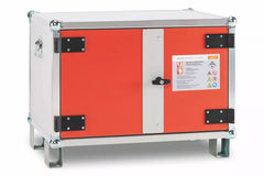 Akku-Ladeschrank, Li-SAFE 8/5 Premium, L.890 x B.660 x H.620 mm, 1 vier-fach 230 V Steckdose, Stapelfüßen, Rauchmelder, Lüftung und Alarmierung