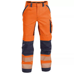 Sommer Warnschutz-Bundhose Odessa, Farbe neonorange/dunkelblau, Gr. 52