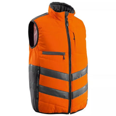 Thermo-Warnschutzwesten Grimsby, Farbe HiVis orange/dunkelanth., Gr.2XL