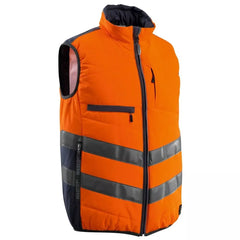 Thermo-Warnschutzwesten Grimsby, Farbe HiVis orange/schwarzblau, Gr.2XL