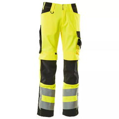 Warnschutz-Bundhose Kendal, Farbe HiVis gelb/schwarz, Gr. 82C44