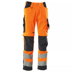 Warnschutz-Bundhose Kendal, Farbe HiVis orange/schwarzb., Gr. 82C44