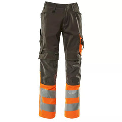 Warnschutz-Bundhose Leeds, Farbe dunkelanth./HiVis oran., Gr. 82C44