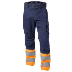 Warnschutz-Bundhose Phoenix, Farbe dunkelblau/neonorange, Gr. 42