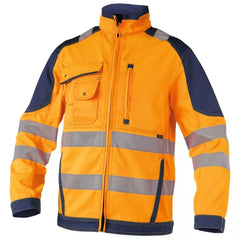 Warnschutz-Jacke Orlando, Farbe neonorange/dunkelblau, Gr. 3XL