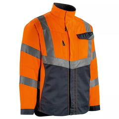 Warnschutz-Jacke Oxford, Farbe HiVis Farbe HiVis orange/schwarzblau, Gr. 2XL