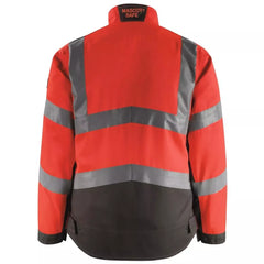 Warnschutz-Jacke Oxford, Farbe HiVis rot/dunkelanthrazit, Gr. L