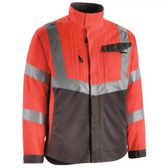 Warnschutz-Jacke Oxford, Farbe HiVis rot/dunkelanthrazit, Gr. S