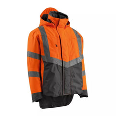 Warnschutz-Jacken Harlow, FarbeHiVis orange/dunkelanth., Gr.2XL