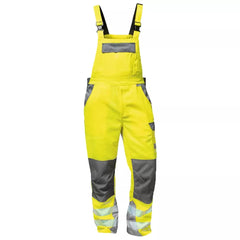 Warnschutz-Latzhose Colmar, Farbe Farbe HiVis gelb/grau, Gr.44