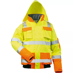 Warnschutz-Pilotenjacke Mats,Größe S, gelb/orange, 100 Polyester