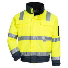 Warnschutz-Pilotenjacke, Neongelb/blau, Gr.3XL