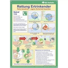 Aushang Rettung Ertrinkender, Alu, 297x420 mm