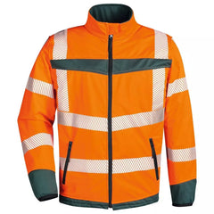 Warnschutz-Softshell-Jacke, Farbe leuchtorange/grün, Gr. 2XL