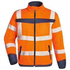 Warnschutz-Softshell-Jacke, Farbe leuchtorange/marine, Gr. 5XL