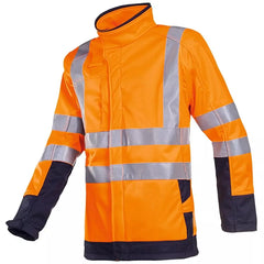 Warnschutz-Softshell-Jacke Playford, Farbe leuchtorange/marine, Gr. 2XL