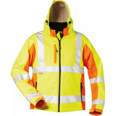 Warnschutz-Softshelljacke Adam, Größe L, gelb/orange, 100 Polyester