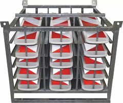 Lager- und Transportgestell für 15 Klappbaken, verzinkt