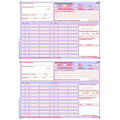 Abrechnungsschein (Muster der Kassenärztlichen Vereinigung), A4, 2 Nutzen, 100 Bogen