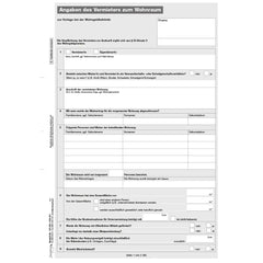 Angaben des Vermieters zum Wohnraum, DIN A4, weiß, 25 Stück