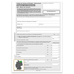 Angaben zum Wohnraum (Mecklenburg-Vorpommern), A4, 25 Stück