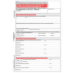 Anlage zum Antrag auf Grundsicherung (Prüfung Erwerbsminderung), A4, 3000 Stück