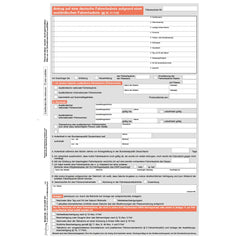 Antrag auf eine deutsche Fahrerlaubnis aufgrund einer ausländischen Fahrerlaubnis (§§ 30, 31 FEV), A4, 25 Stück