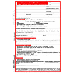 Antrag auf Erteilung/Verlängerung einer Fahrerlaubnis zur Fahrgastbeförderung, A4, 4-seitig, 25 Stück