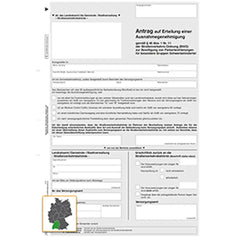 Antrag auf Parkerleichterung, für besondere Gruppen von Schwerbehinderten, B-W, A4, 3fach, 25 Satz