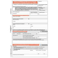 Antrag auf Weitergewährung von Grundsicherung für Arbeitsuchende nach dem SGB II, A4 2-seitig, 25 Stück