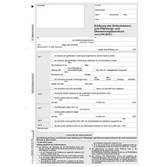 Drittschuldnererklärung, A4 2-fach, 25 Satz