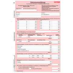 Einkommenserklärung Haushaltsangehöriger, A4, 25 Stück