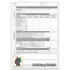 Einkommensermittlung nach §§ 22 - 26 BbgWoFG, A4 2-fach, SD, 25 Stück