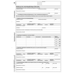 Erklärung des Unterhaltspflichtigen über persönliche u. wirtschaftl. Verhältnisse, A4, 50 Stück