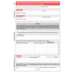 Erklärung über Konten / Auskunftsermächtigung, A4, 25 Stück