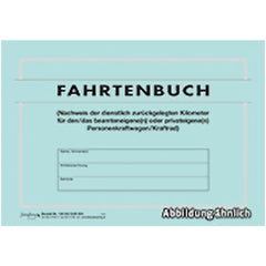 Fahrtenbuch (Variante) beamten-, privateigener PKW, DIN A5 40-seitig, blau, 1 Heft