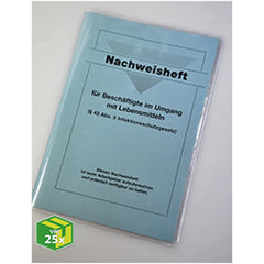 Hülle für Nachweisheft (100 515 7401 001) für Beschäftigte im Umgang mit Lebensmitteln, VKE 25 Stück, 1 VKE