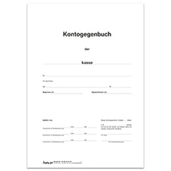 Kontogegenbuch 1-spaltig - Titelbogen, DIN A4 4-seitig, 10 Stück