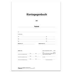 Kontogegenbuch 3-spaltig - Titelbogen, DIN A4 4-seitig, 10 Stück