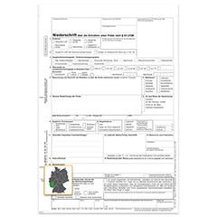 Lebensmittel-Probenahmeniederschrift, § 43 LFGB, Version 06.00, A4, 4fach, SD, 100 Satz